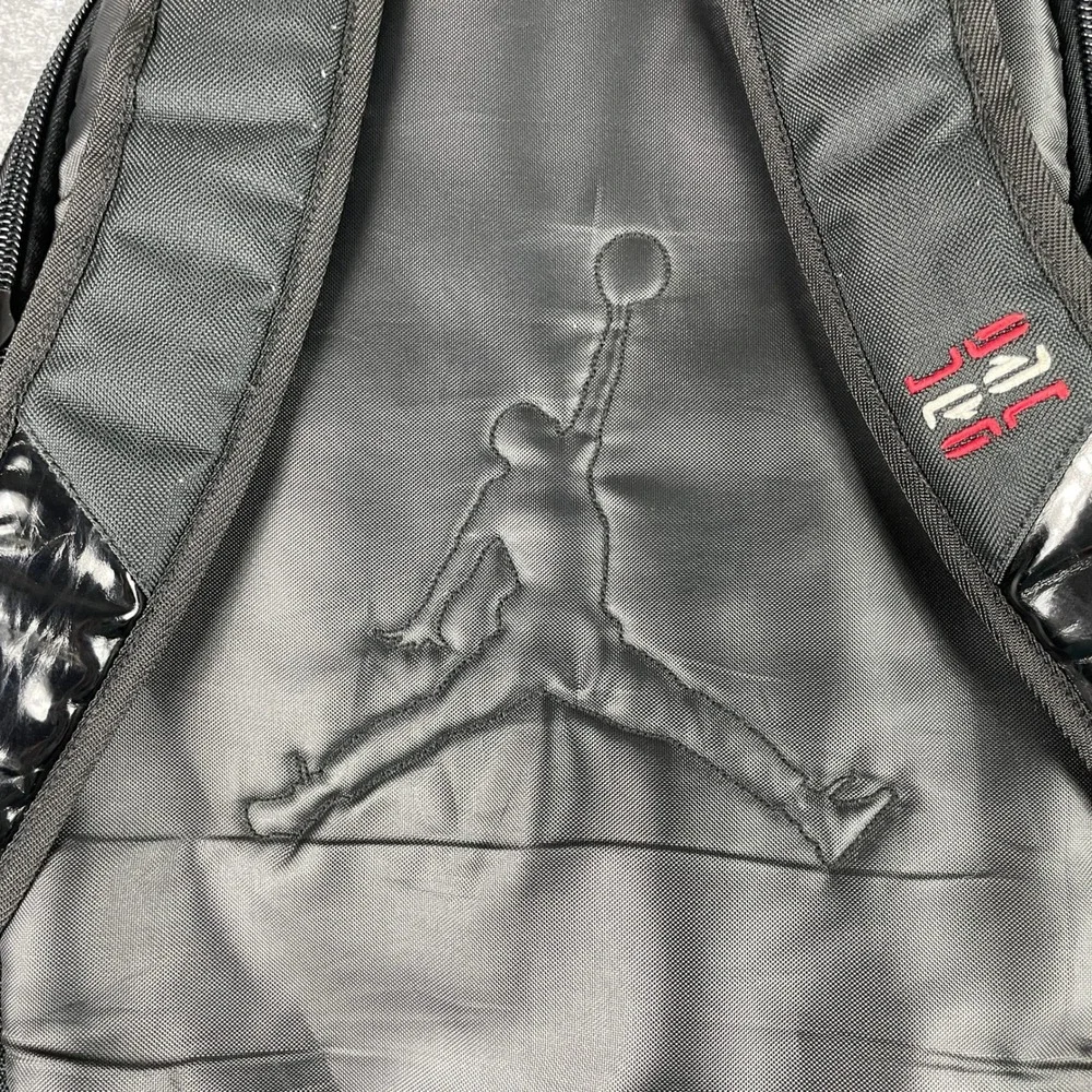 Jordan Backpack Mens OS Black Red Jumpman Multi Pocket School Travel Bag 2009